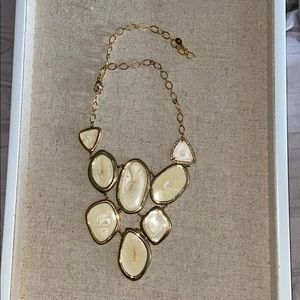 Bold cream stone Necklace